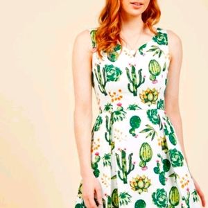 Modcloth cactus print succulent dress